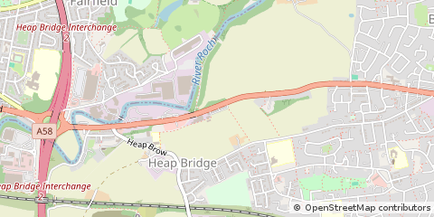 Map of Heap Bridge, Bury