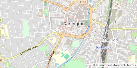 Map of Darlington, County Durham