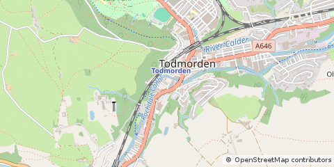 Map of Todmorden, Lancashire