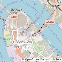 Map of Greenwich Peninsula, London