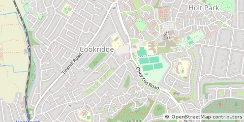 Map of Leeds, West Yorkshire