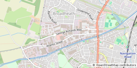 Map of Altrincham, Cheshire