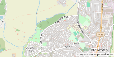 Map of Lutterworth, Leicestershire