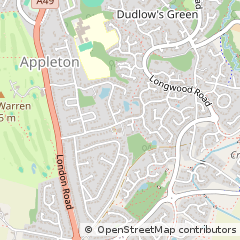 Map of Warrington, Cheshire