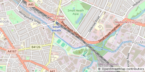 Map of Birmingham, West Midlands