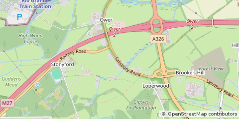Map of Romsey, Hampshire