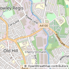 Map of Cradley Heath, West Midlands