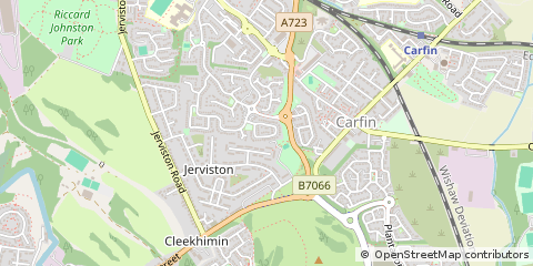 Map of Motherwell, Lanarkshire