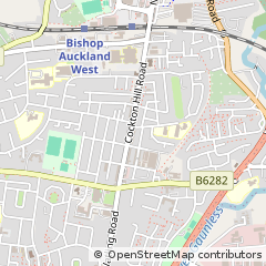 Map of Bishop Auckland, Co Durham