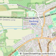 Map of Dorking, Surrey