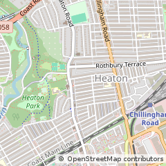 Map of Newcastle Upon Tyne, Tyne and Wear