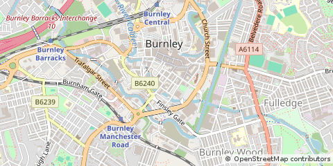 Map of Burnley