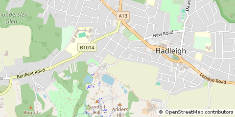 Map of Benfleet, Essex