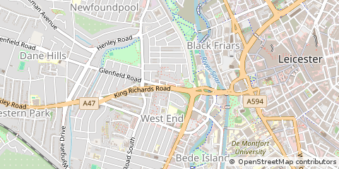 Map of Leicester