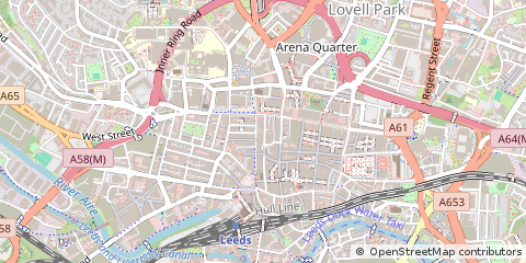 Map of Leeds, West Yorkshire