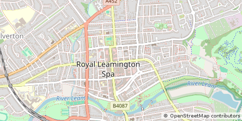 Map of Leamington SPA, Warwickshire