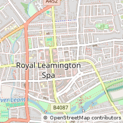 Map of Leamington SPA, Warwickshire