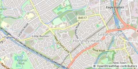 Map of Tipton, West Midlands