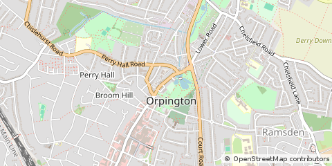 Map of Orpington, Kent