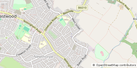 Map of Newthorpe, Nottinghamshire