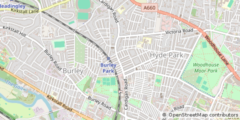 Map of Leeds, West Yorkshire