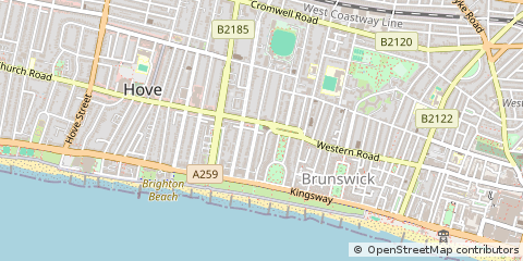 Map of Hove, East Sussex