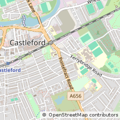 Map of Castleford, West Yorkshire