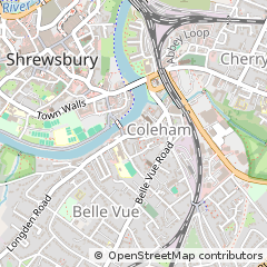 Map of Shrewsbury, Shropshire