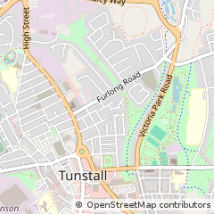 Map of Stoke on Trent, Staffordshire