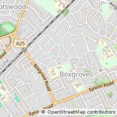 Map of Guildford, Surrey