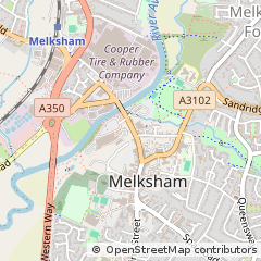 Map of Melksham, Wiltshire