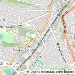 Map of Sheffield, South Yorkshire