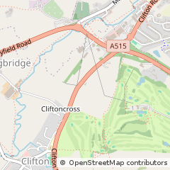 Map of Ashbourne, Derbyshire