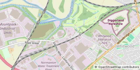 Map of Castleford, West Yorkshire