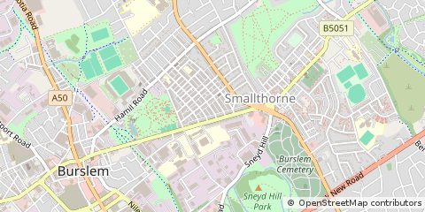 Map of Stoke-on-Trent