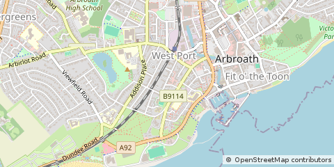 Map of Arbroath