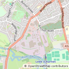 Map of Leek, Staffordshire