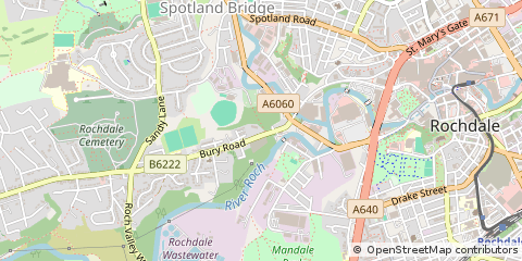 Map of Rochdale, Lancashire