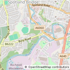Map of Rochdale, Lancashire