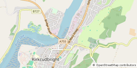 Map of Kirkcudbright, Dumfries & Galloway