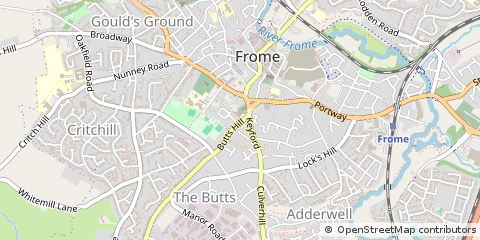 Map of Frome, Somerset