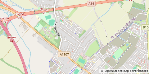 Map of Cambridge, Cambridgeshire