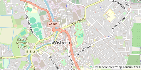 Map of Wisbech, Cambs