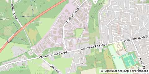 Map of Wimborne, Dorset