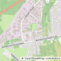 Map of Wimborne, Dorset