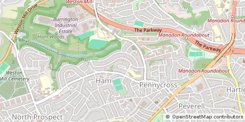 Map of Plymouth, Devon