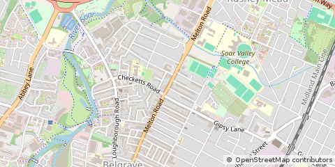Map of Leicester, Leicestershire