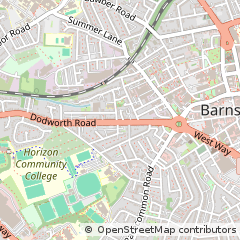 Map of Barnsley, South Yorkshire