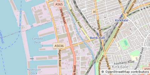Map of Liverpool, Merseyside