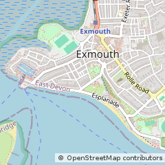 Map of Exmouth, Devon